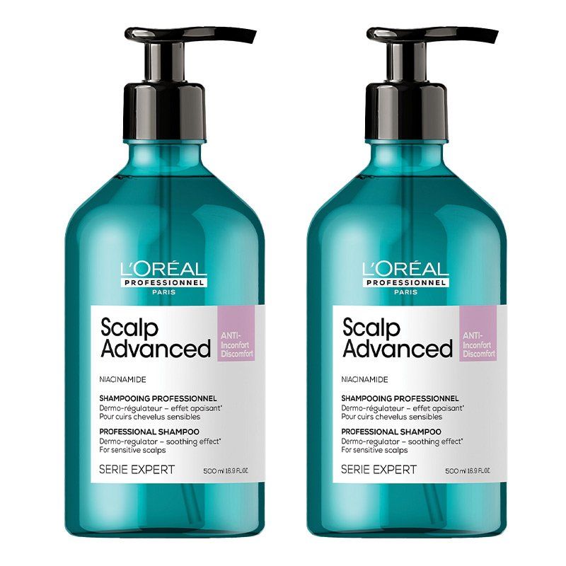 L'Oreal Professionnel Serie Expert Scalp Advanced Anti-Discomfort Dermo-Regulator Shampoo 500ml Double in Clear - Image 1
