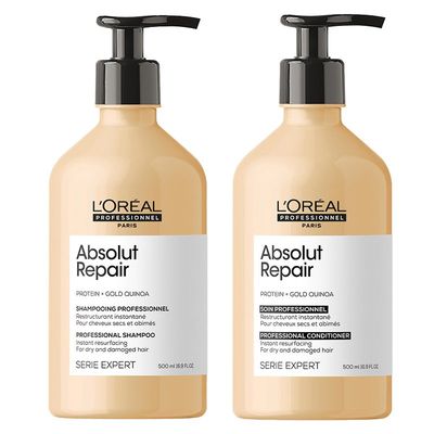 L'Oreal Professionnel Serie Expert Absolut Repair Shampoo & Serie Expert Absolut Repair Conditioner 500ml Duo in Clear - Thumbnail 2
