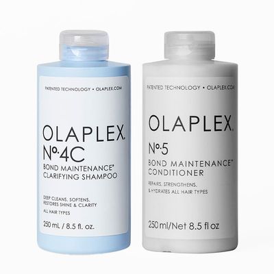 Olaplex No.4C Bond Maintenance Clarifying Shampoo 250ml and No. 5 Bond Maintenance Conditioner 250ml Duo