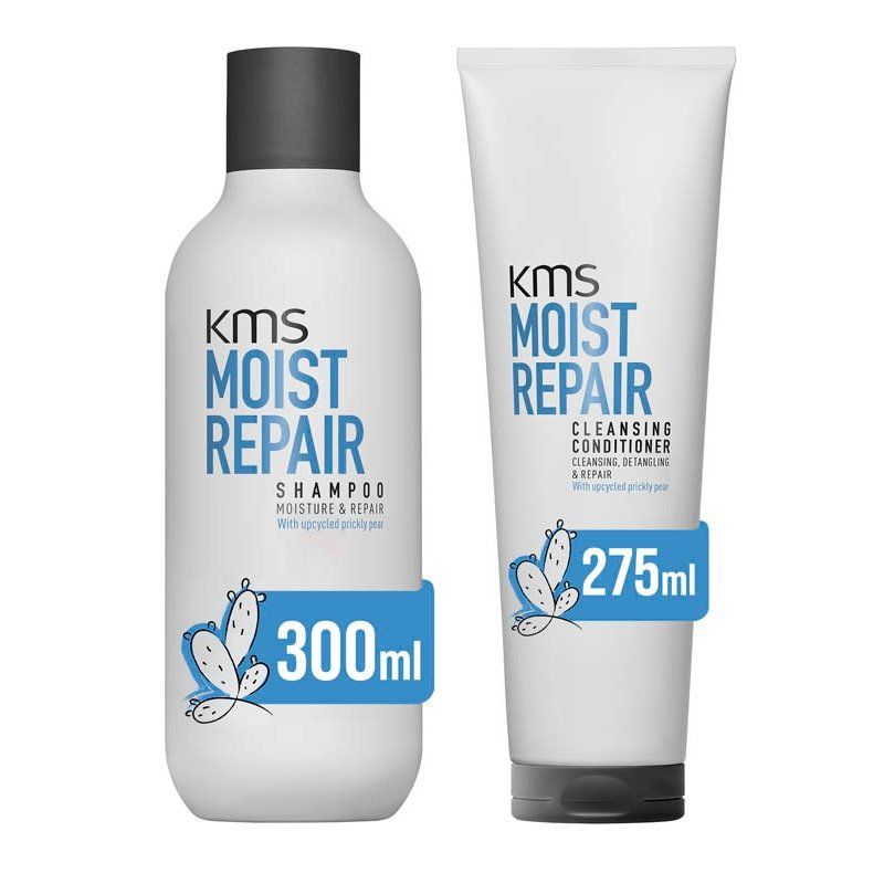 KMS Moist Repair Shampoo 300ml & Cleansing Conditioner 275ml Duo - Image 1