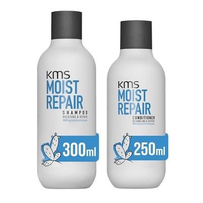 KMS Moist Repair Shampoo 300ml & Conditioner 250ml Duo in Clear