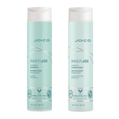 JOICO InnerJoi Hydration Shampoo & Hydration Conditioner 300ml Duo in Light Green