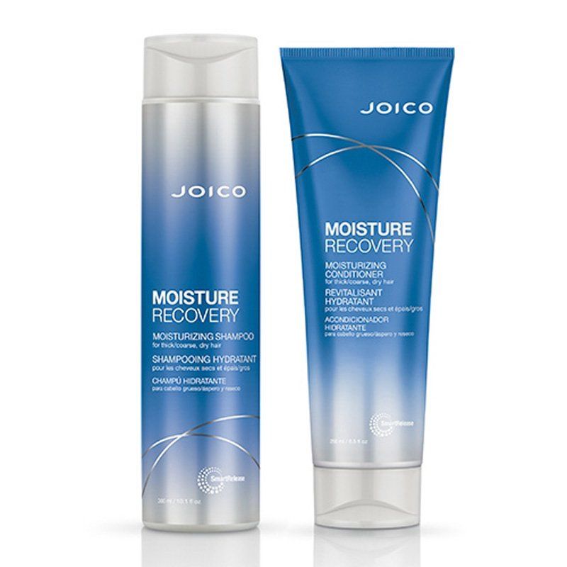 JOICO Moisture Recovery Shampoo 300ml & Moisture Recovery Conditioner 250ml Duo in Clear - Image 1