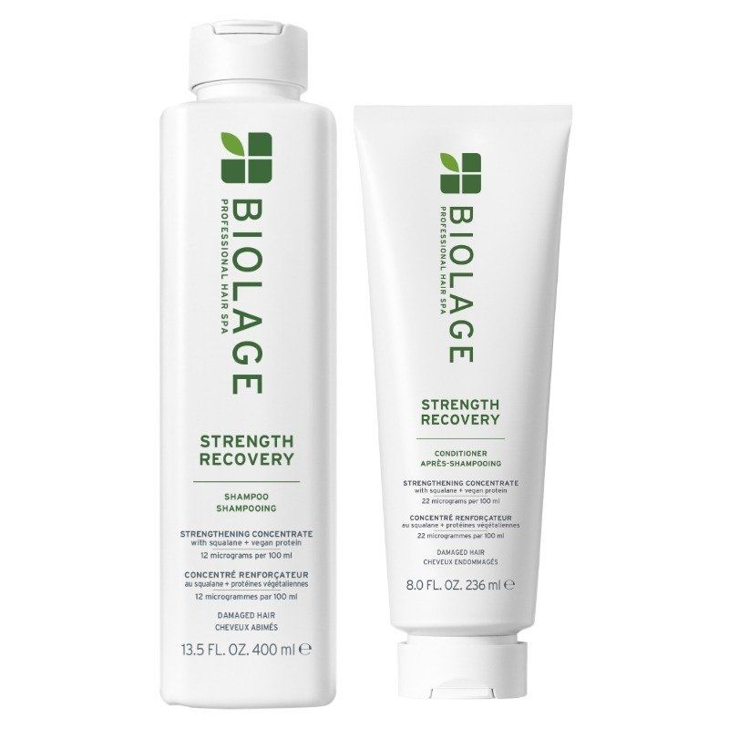 Biolage Strength Recovery Shampoo 400ml & Conditioner 236ml Duo - Image 1