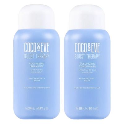 Coco & Eve Boost Therapy Volumising Shampoo Conditioner Duo in Light Blue