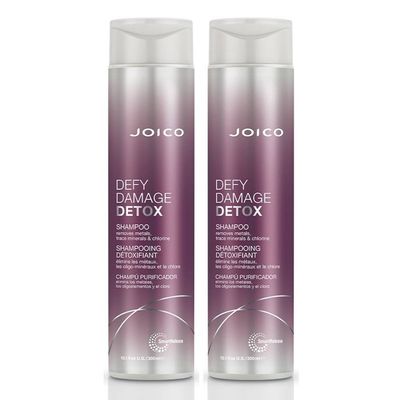 JOICO Defy Damage Detox Cleansing Crème Duo in Purple | Size: 300ml