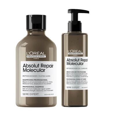 L'Oreal Professionnel Absolut Repair Molecular Shampoo Serum Duo in Clear
