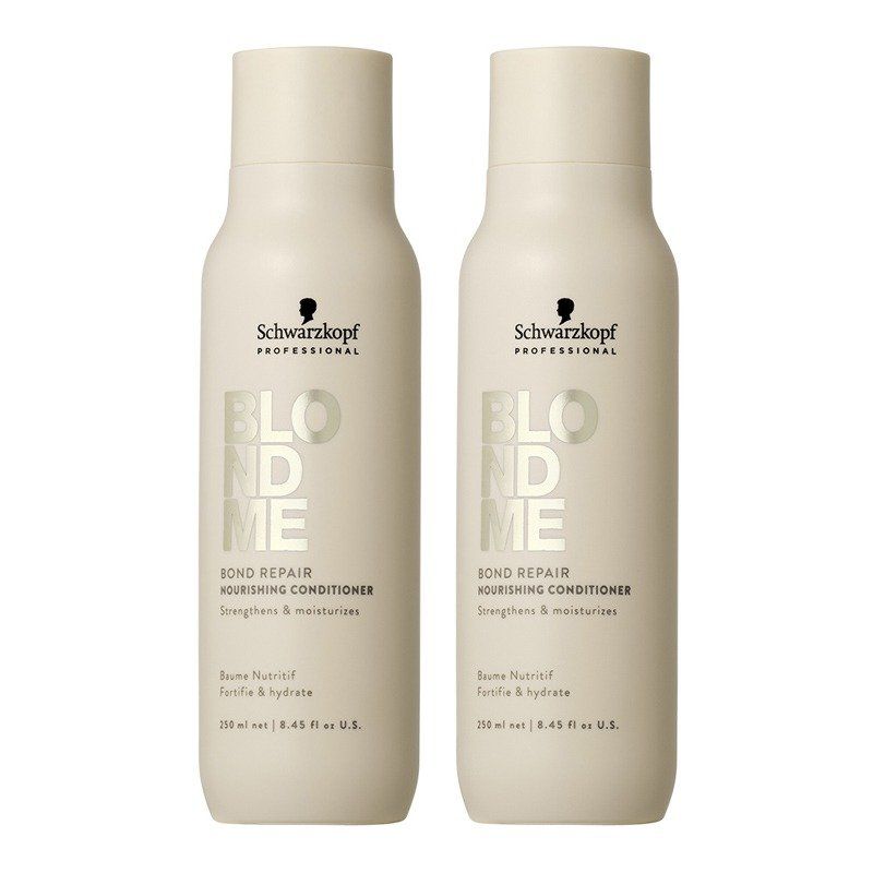 Schwarzkopf Blondme Bond Repair Nourishing Conditioner Duo in Beige - Image 1