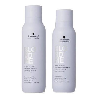 Schwarzkopf Blondme Bond Repair Purple Shampoo Conditioner Duo