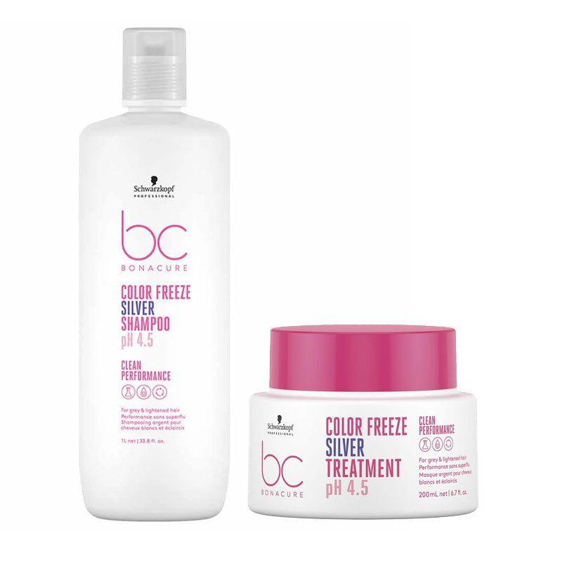 Schwarzkopf Bc Bonacure Color Freeze Silver Treatment Duo in Clear - Image 1