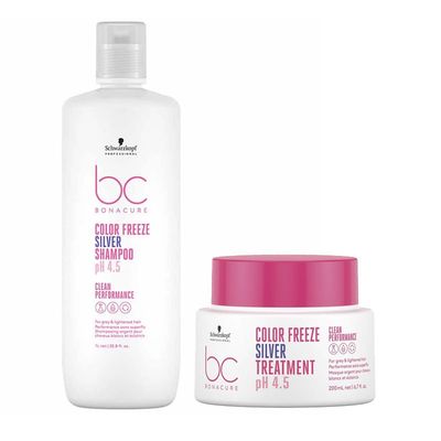 Schwarzkopf Bc Bonacure Color Freeze Silver Treatment Duo in Clear