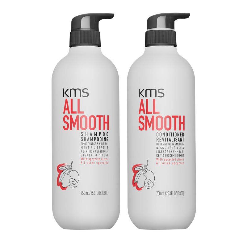 KMS All Smooth Shampoo Conditioner Duo in White - Image 1