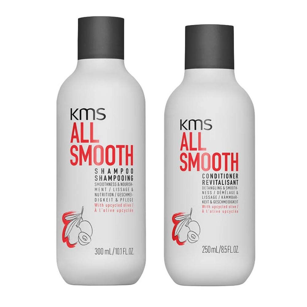 KMS All Smooth Shampoo 300ml & All Smooth Conditioner 250ml Duo - Image 1