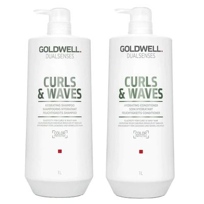 Goldwell Dualsenses Curls & Waves Shampoo Conditioner Duo in White
