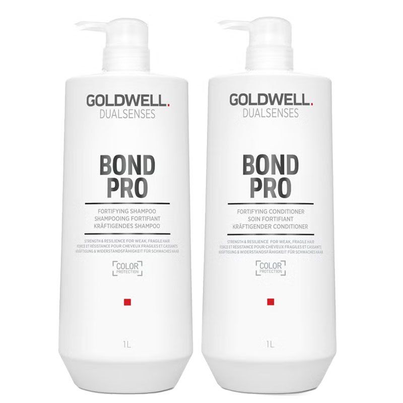 Goldwell Dualsenses Bond Pro Shampoo Conditioner Duo in White - Image 1