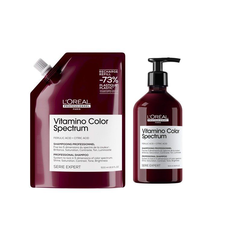 L'Oreal Professionnel Vitamino Color Spectrum Shampoo Refill Duo in Aubergine - Image 1