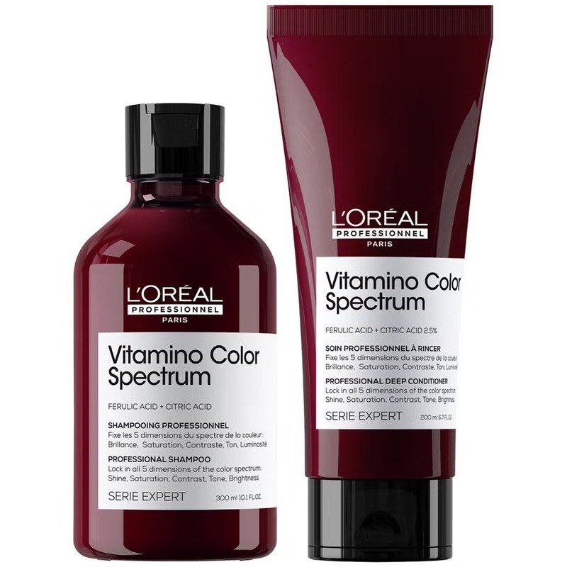 L'Oreal Professionnel Vitamino Color Spectrum Shampoo Conditioner in Burgundy - Image 1