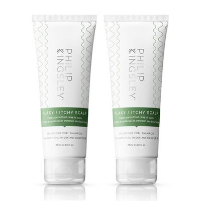 Philip Kingsley Flaky/Itchy Scalp Hydrating Curl Anti-Dandruff Shampoo 75ml Double