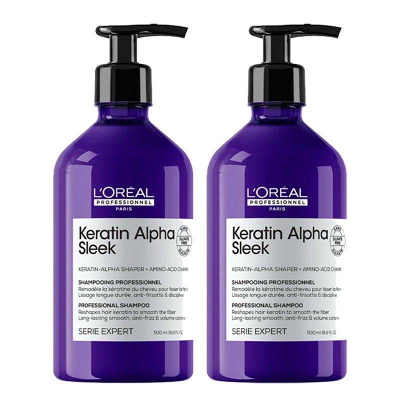 L'Oreal Professionnel Keratin Alpha Sleek Shampoo in Purple - Image 1