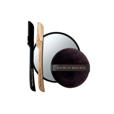 Hollywood Browzer The Dermaplaning Duo Kit - Gold & Black