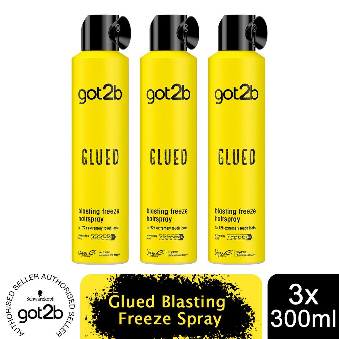 Schwarzkopf got2b Glued Blasting Freeze Spray 300ml - Hair Spray / 5cm / 10cm - Image 1