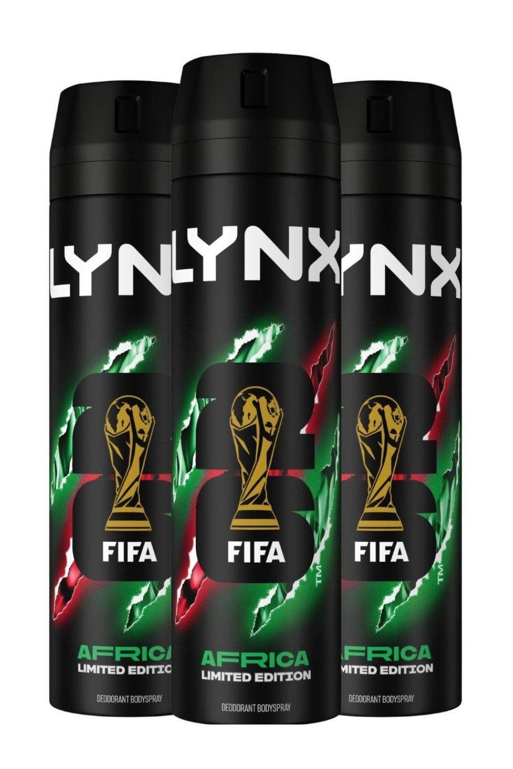 3 Pack Lynx XL Body Spray Deodorant, Africa, 200ml - Buy 3 - Image 1