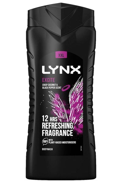 Lynx 12H Refreshing Excite Shower Gel 500ml with 48H Fresh Body Spray 250ml