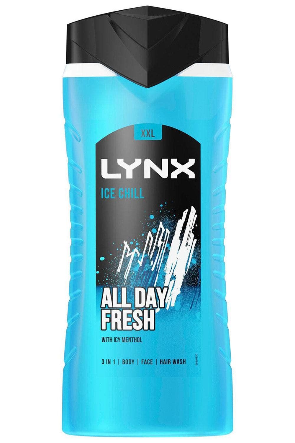 Lynx 12H Refreshing Ice Chill Shower Gel 500ml with 48H Fresh Body Spray 250ml - Image 1