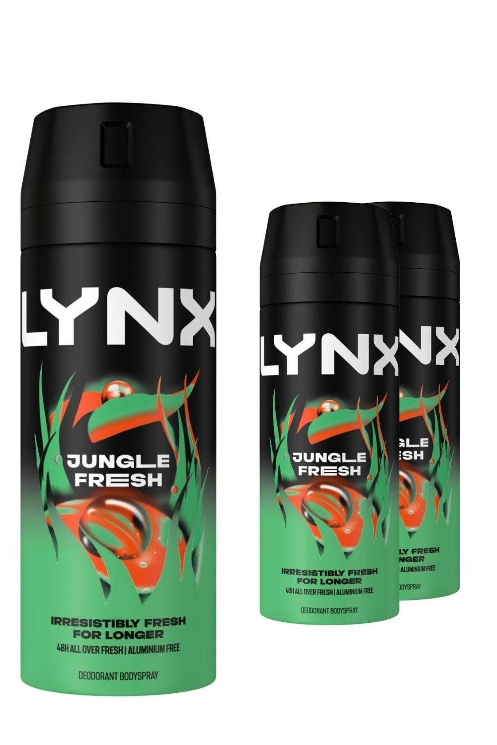 Lynx Body Spray Jungle Fresh 48H High Definition Fragrance Deodorant 150ml, 18 pack - 34cm / 30cm - Image 1