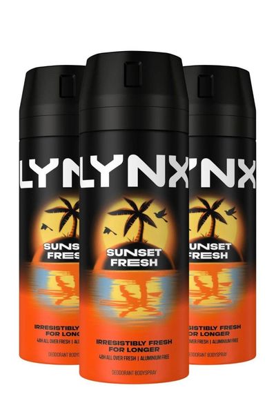 Lynx Sunset Fresh Men's Deodorant Body Spray, 150ml - 17cm / 7cm / 21cm / 3