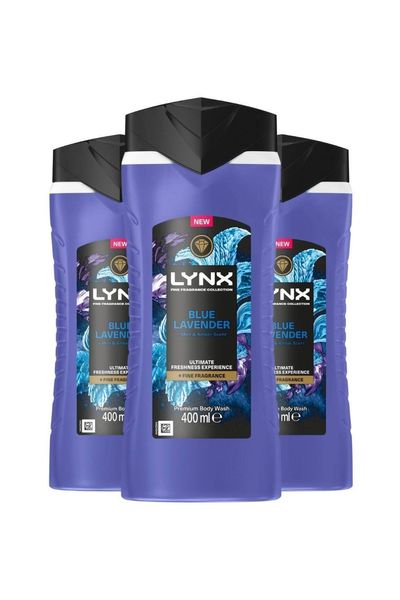 Lynx Blue Lavender Body Wash with 12Hrs of Freshness for Men, 400ml - 18cm
