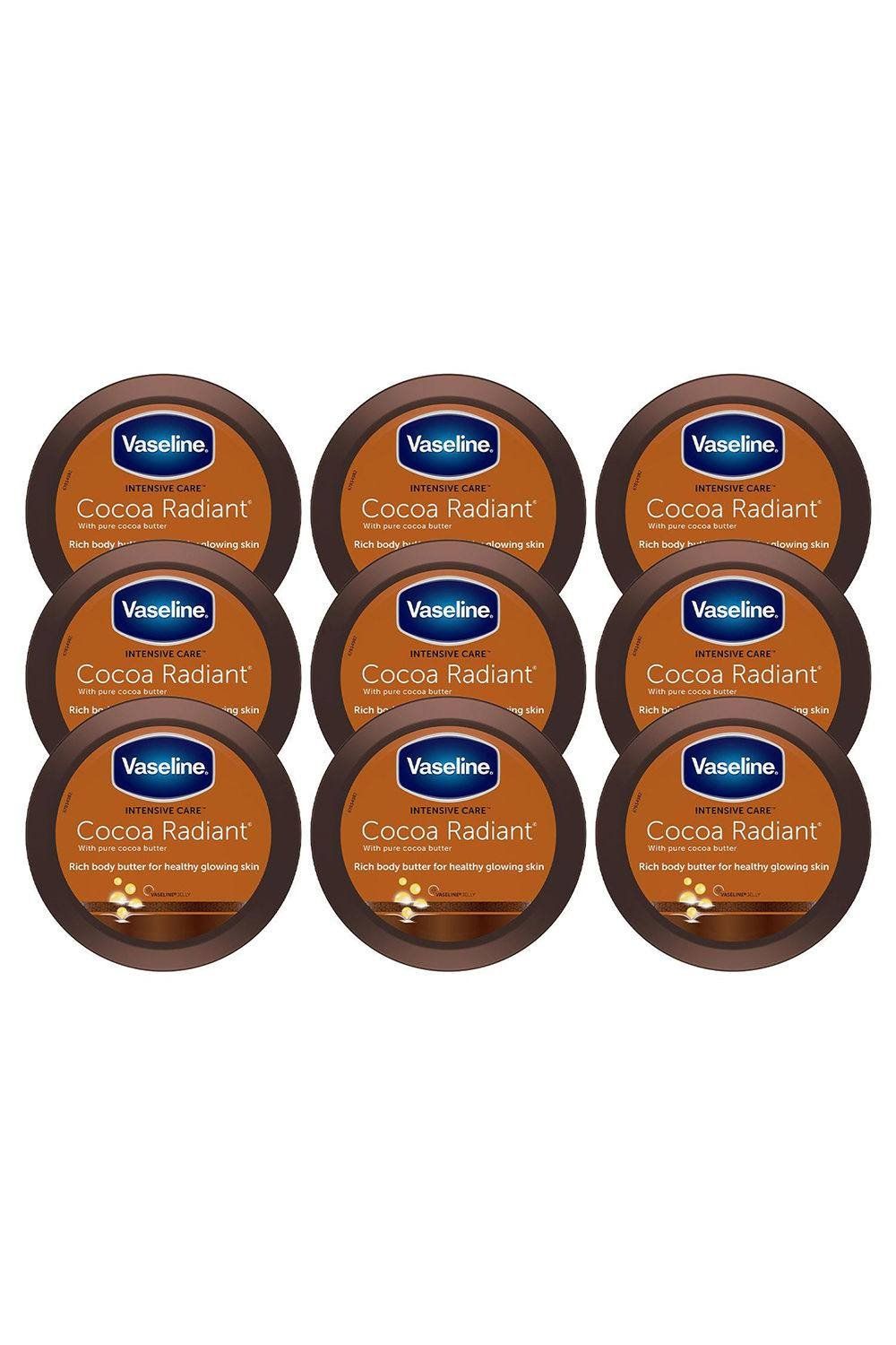 Vaseline Cocoa Radiant Moisture Rich Body Butter 250ml Intense Hydration, 9pk - White - Image 1