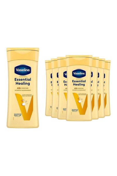 Vaseline Intensive Care Body Lotion Essential Healing for Dry Skin 400ml, 8 Pack - White