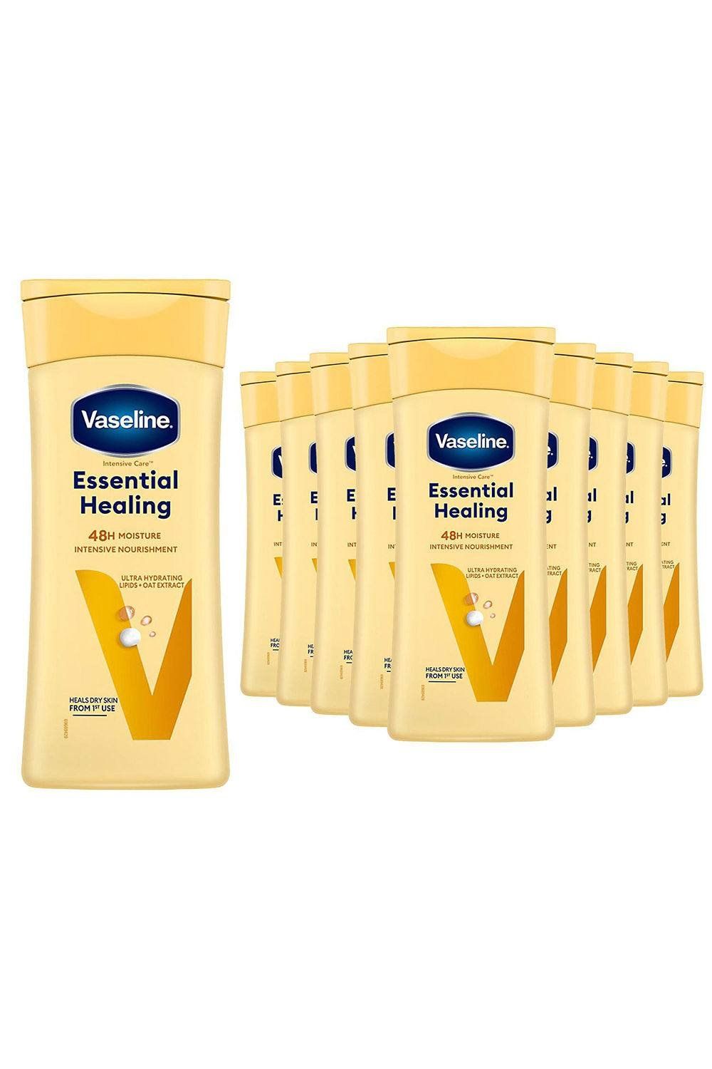 Vaseline Intensive Care Body Lotion Essential Healing for Dry Skin 400ml, 10 Pack - White - Image 1
