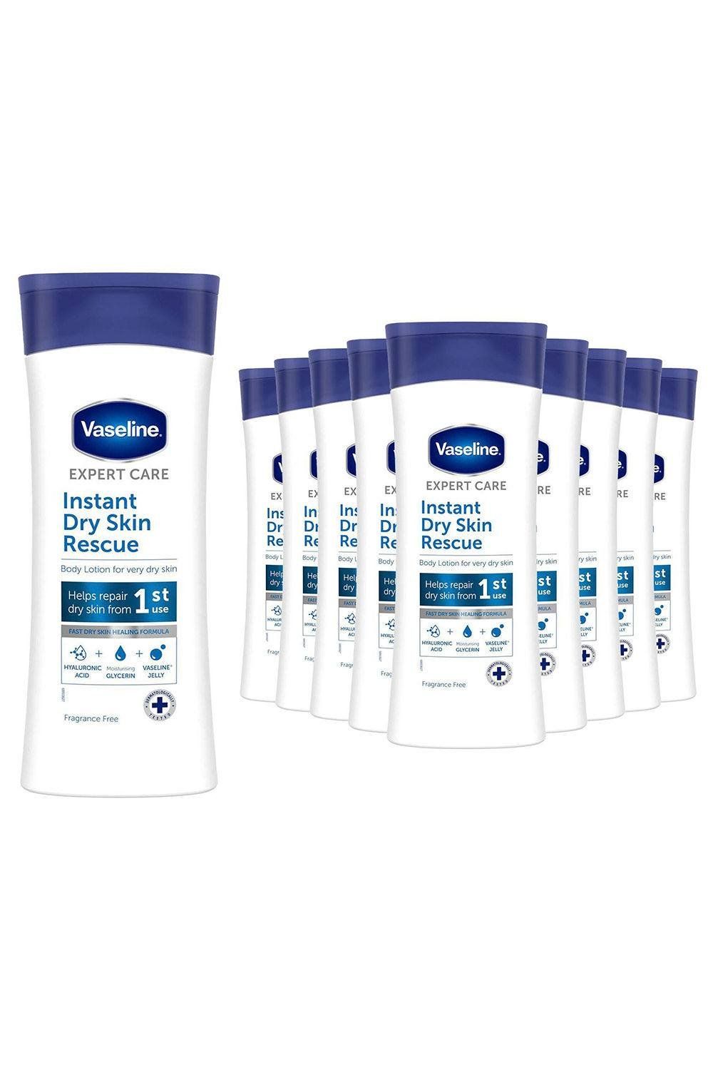 Vaseline Expert Care Body Lotion Instant Dry Skin Rescue Hydrating 400ml, 12 Pack - White - Image 1