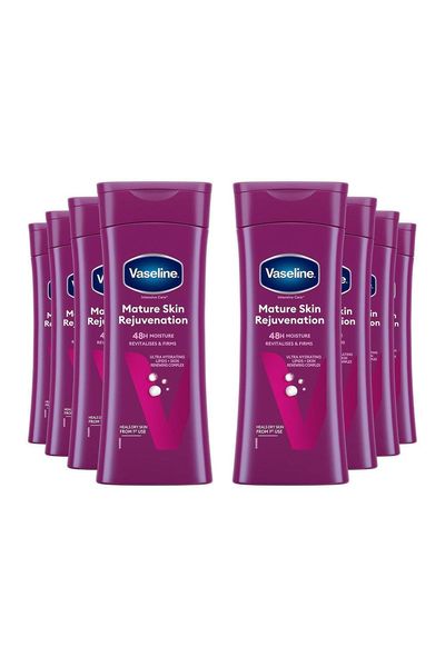 Vaseline Body Lotion Mature Skin Rejuvenation Intensive Care 400ml, 8 Pack - White