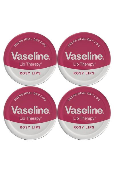 Vaseline Lip Therapy Petroleum Jelly, Rosy Lips, 20g - Buy 4 / 160g