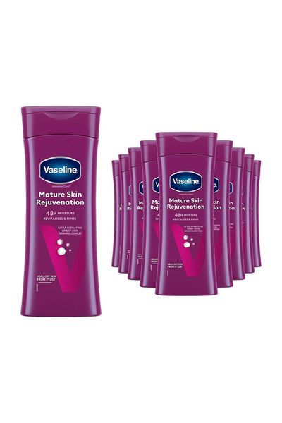 Vaseline Body Lotion Mature Skin Rejuvenation Intensive Care 400ml, 10 Pack - White