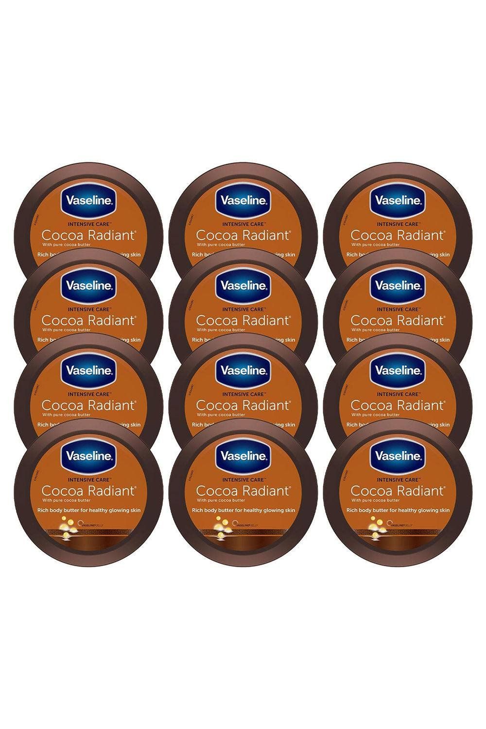 Vaseline Cocoa Radiant Moisture Rich Body Butter 250ml Intense Hydration 12pk - White - Image 1