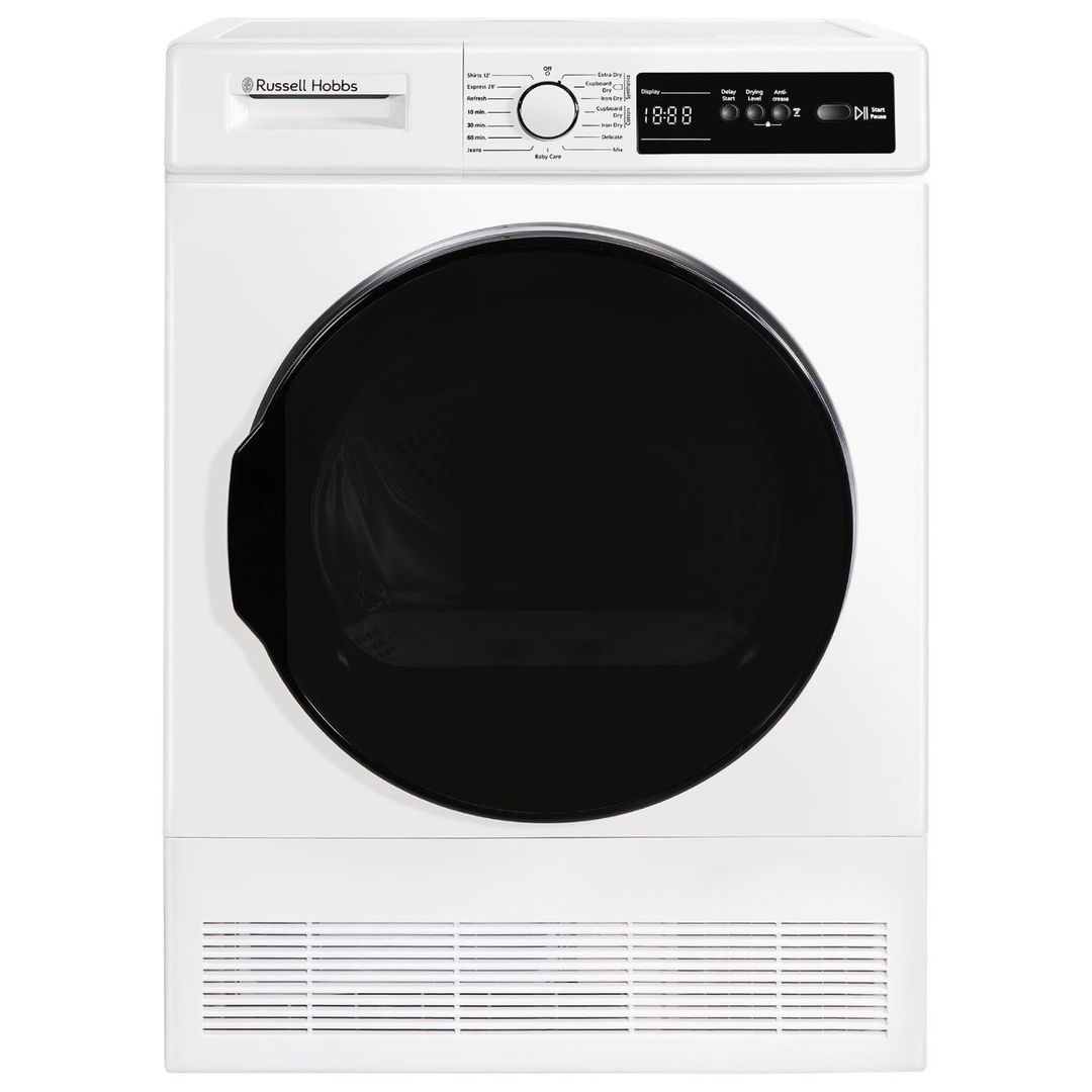 Russell Hobbs 11 Series 8kg Condenser Tumble Dryer - Sensor Dry - White - Image 1