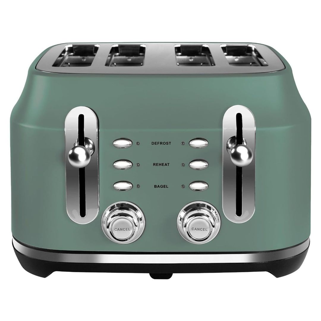 RANGEMASTER RMCL4S201MG 4-Slice Toaster - Green, Green - Image 1
