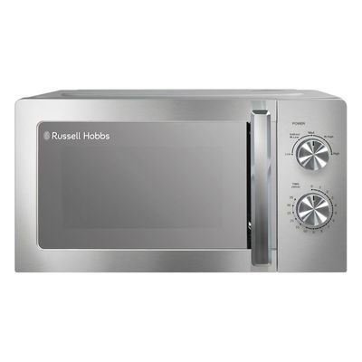RUSSELL HOBBS RHMM827SS Compact Solo Microwave - Silver, Silver/Grey