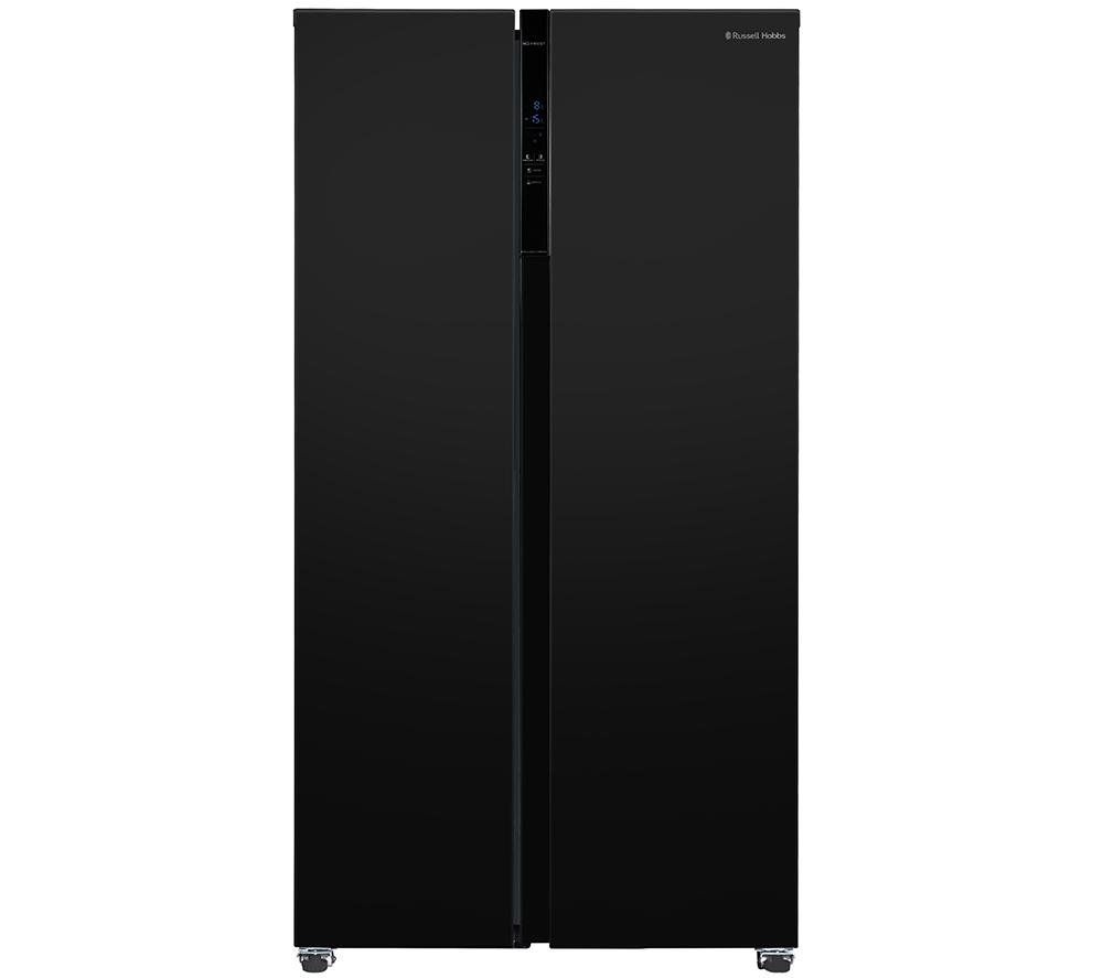 Russell Hobbs 442 Litre Side-By-Side American Fridge Freezer - Black - Image 1