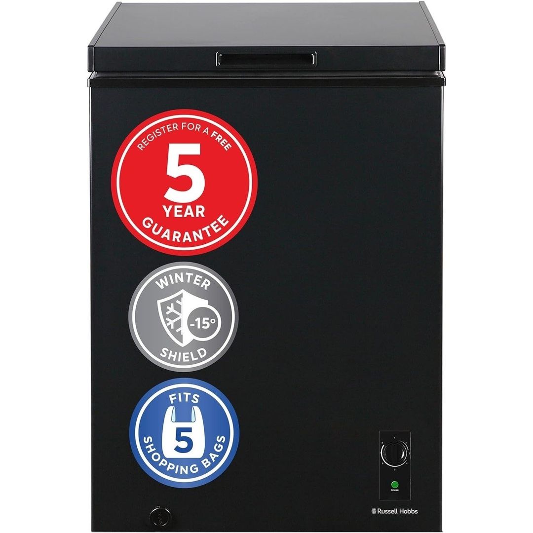 Russell Hobbs 99L Chest Freezer - Black - Image 1