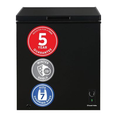 RUSSELL HOBBS RH142CF0E1B Chest Freezer - Black, Black