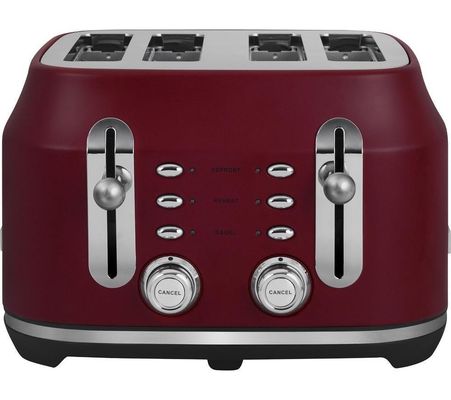Rangemaster Classic 4 Slice Toaster Bordeaux Wide Slots & Variable Browning