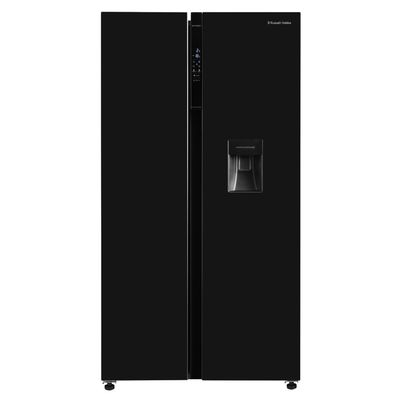 RUSSELL HOBBS RH90AFF201B-WD American-Style Fridge Freezer - Black, Black