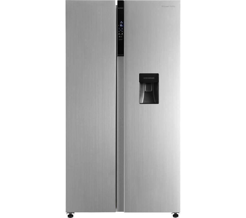 RUSSELL HOBBS RH90AFF201SS-WD American-Style Fridge Freezer - Stainless Steel, Stainless Steel - Image 1