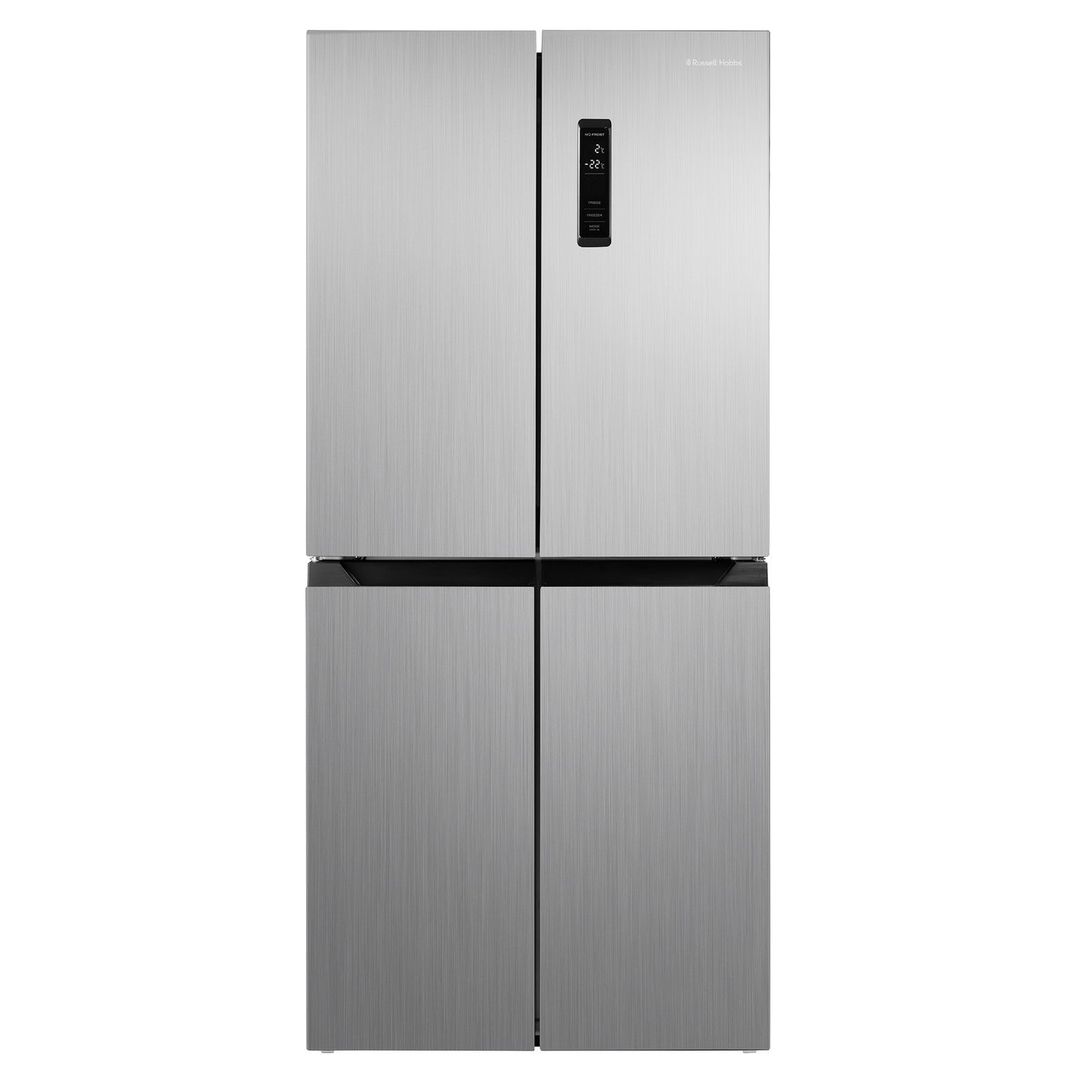 RUSSELL HOBBS RH180A4FF802E1SS American-Style Fridge Freezer - Silver, Silver/Grey - Image 1