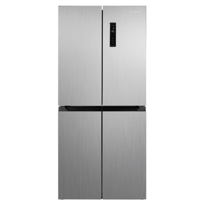 RUSSELL HOBBS RH180A4FF802E1SS American-Style Fridge Freezer - Silver, Silver/Grey